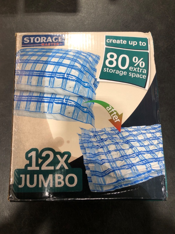 Photo 2 of 12 Jumbo Vacuum Storage Bags, Space Bags Vacuum Seal Bags for Clothes, Clothing, Comforters and Blankets