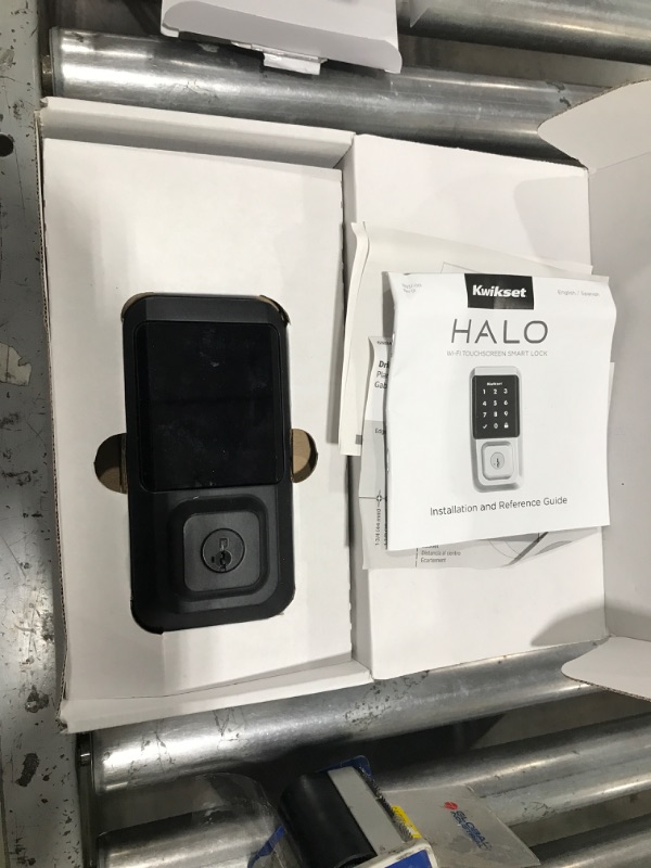 Photo 2 of Kwikset 99390-004 Halo Wi-Fi Smart, Keyless Entry Front Door Touchscreen Deadbolt, Matte Black Finish, Grade AAA Certified UL Listed, Easy Install No Hub, App Control, Digital Remote Lock Matte Black Smart Lock