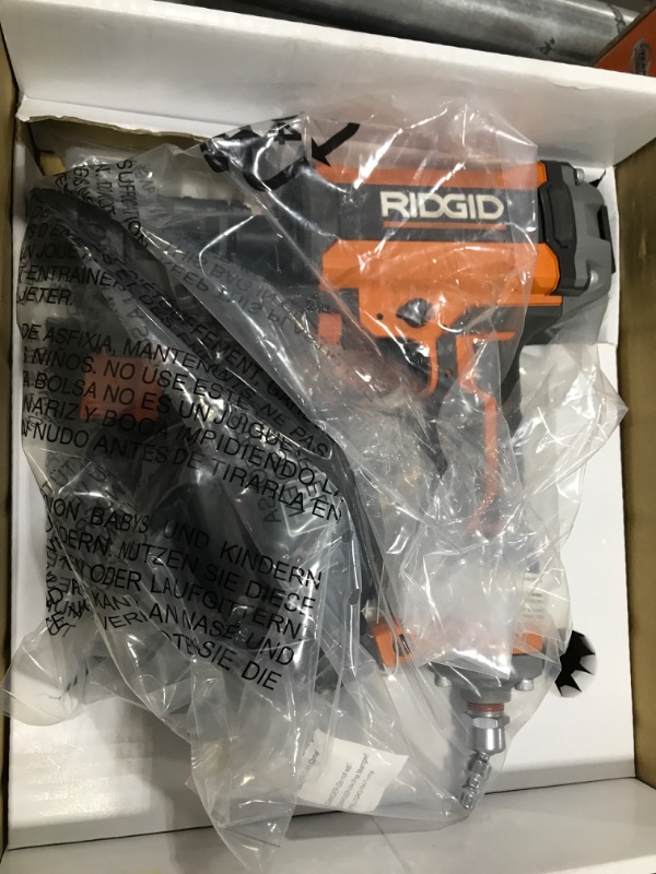 Photo 2 of RIDGID Pneumatic 15 Deg. 1-3/4 in. Coil Roofing Nailer