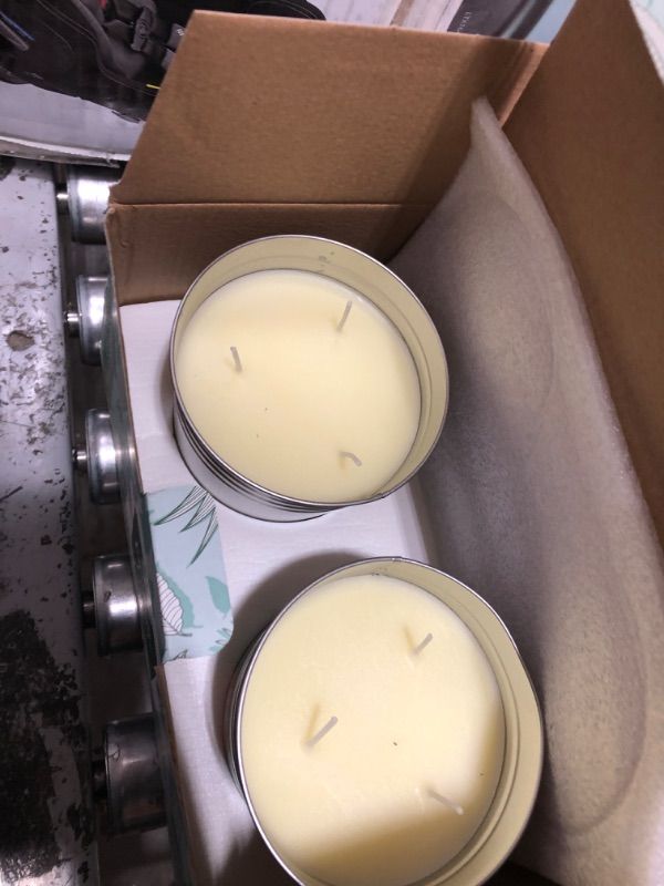 Photo 2 of Binyuan Citronella Candles Outdoor Camping Soy Wax 3-Wick Candles for Camping Patio Home, Summer, 2 Packs 20oz