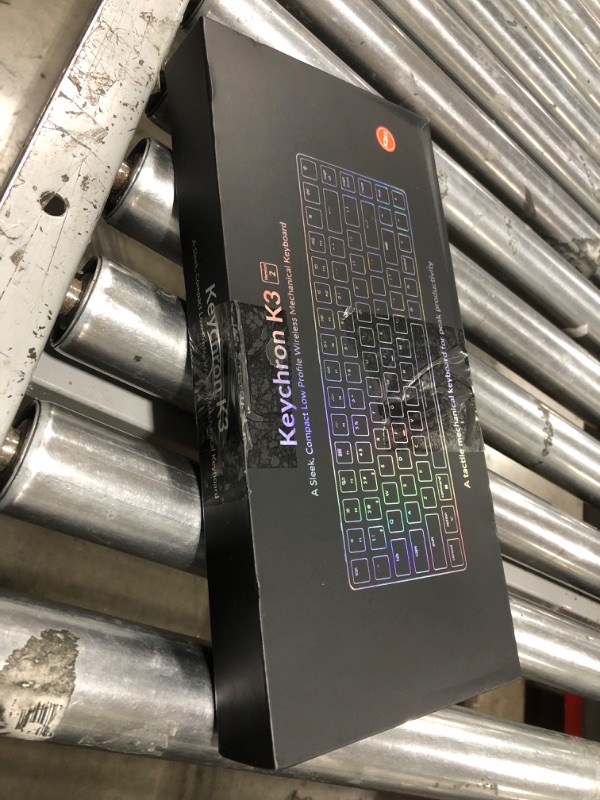 Photo 1 of Keychron K3 Version 2, 84 Keys Ultra-Slim Wireless Bluetooth/USB Wired Mechanical Keyboard with White LED Backlit, Low-Profile Gateron Mechanical Red Switch Compatible with Mac Windows