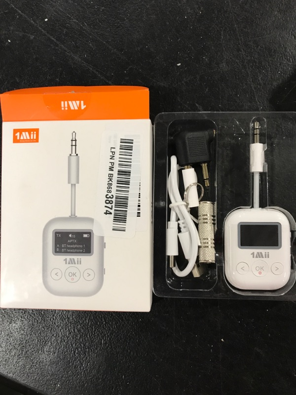 Photo 2 of 1Mii SafeFly Min+ Bluetooth Transmitter and Receiver,Bluetooth Adapter for Airplane, 2 Devices can be Linked,Use with Any 3.5mm Jack on Airplanes, Gym Equipment, TVs,Old Audio and Auto-2024Upgraded