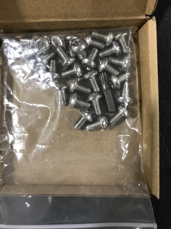 Photo 2 of M6-1.0 x 10mm 30 PCS Button Head Torx Security Machine Screws Bolts 304 Stainless Steel 18-8 Tamper Resistant Screws with a Torx Driver Bit, Full Thread, Bright Finish