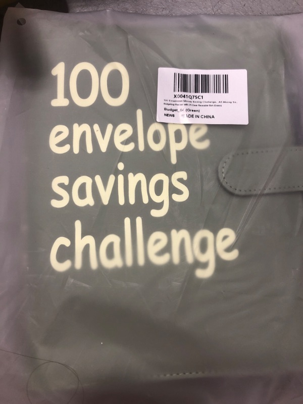 Photo 2 of 100 Envelopes Money Saving Challenge?A5 Money Saving Binder with Cash Envelopes?Easy and Fun Way to Save $5,050,Budget Book Binder for Budgeting Planner with 25 Clear Reusable Slot (Green)