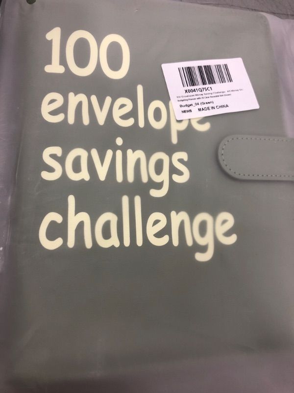 Photo 2 of 100 Envelopes Money Saving Challenge?A5 Money Saving Binder with Cash Envelopes?Easy and Fun Way to Save $5,050,Budget Book Binder for Budgeting Planner with 25 Clear Reusable Slot (Green)