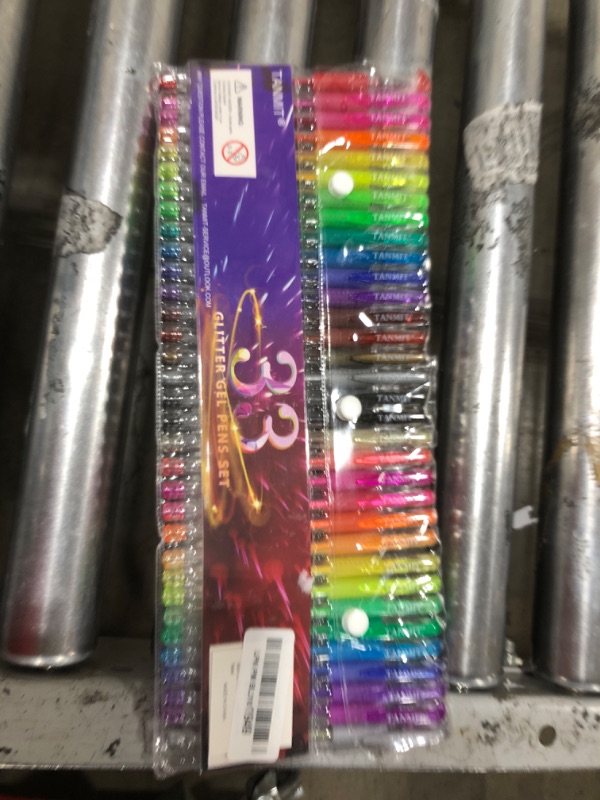 Photo 2 of  Glitter Gel Pens, 33 Colors Neon Glitter Pens Set Gel Art Markers with 40% More Ink for Adult Coloring Books, Drawing, Journaling, Doodling