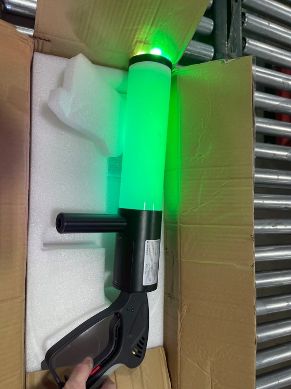 Photo 1 of CO2 Jet Machine Blaster Led HandHeld CO2 Cannon Smoke Machine With RGB Lights Carbon Dioxide Gas Column Gun Stage Effect Equipment Tube 3m Hose For Nightclub Wedding Party Dj Halloween