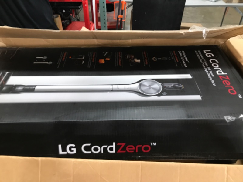 Photo 5 of **SOLD FOR PARTS**
LG CordZero Cordless Vacuum Cleaner with Auto Empty, Lightweight Stick Vac for Carpet and Hard Floors, 120 Min Run Time, 10-Year Motor Warranty, Power Mop, Sand Beige