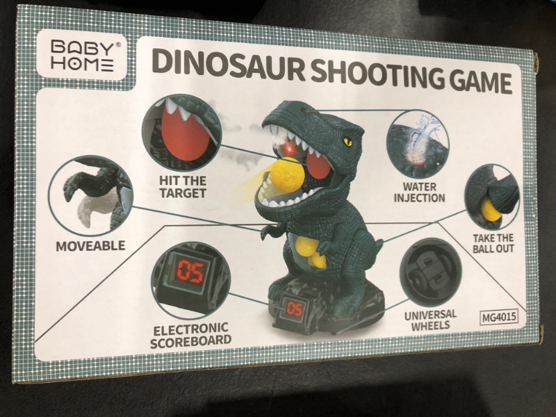 Photo 2 of BABY HOME Babyhome Movable Dinosaur Shooting Toys for Kids 3 4 5 6 7+ Years, Tyrannosaurus Target with Water Mist Spray and Pterosaur Air Pump Foam Blaster(Navy)