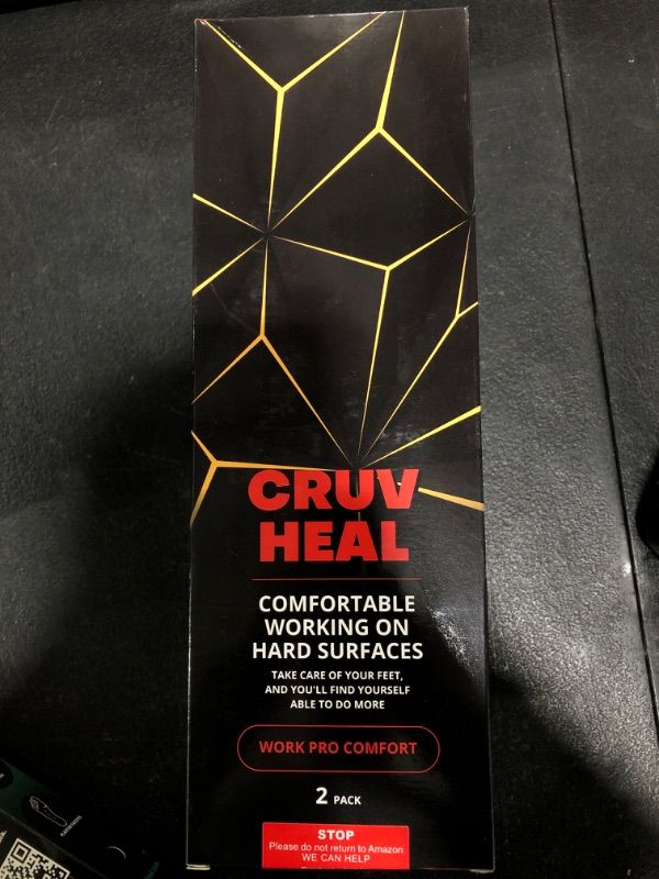 Photo 1 of 2 Pairs of Work Pro Comfort Insoles - Foot Pain Relief - Cushioning and Shock Absorption - Work Boot Insoles for Men Women - Non-Slip Anti Fatigue Inserts (L, 2-Pairs-Black)
