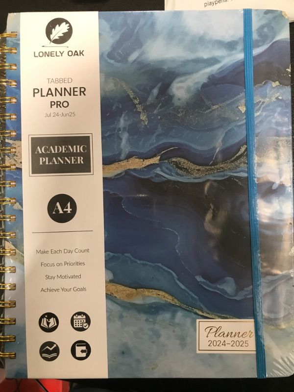 Photo 2 of Lonely Oak Planner 2024-2025 Academic Year 8.5” x 11”, Weekly & Monthly Large Planner for Teacher and Student from July 2024 to June 2025?Academic Planner Calendar with Tabs(DARK BLUE)