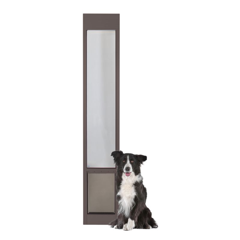 Photo 1 of 10-1/4 in. X 16-3/8 in. Large Bronze Freedom Patio Panel (76 in. to 81 in.) Pet Door
