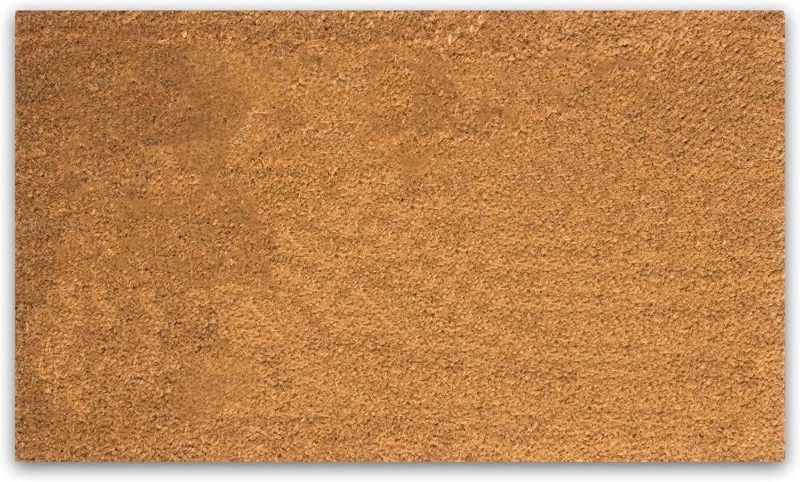 Photo 1 of PLUS Haven Coco Coir Door Mat with Heavy Duty Backing, Natural Welcome Doormat, 17.5”x30” For Entrance, Front Porch, Easy to Clean Entry Mat, Outdoor and Indoor Uses, Home Decor
