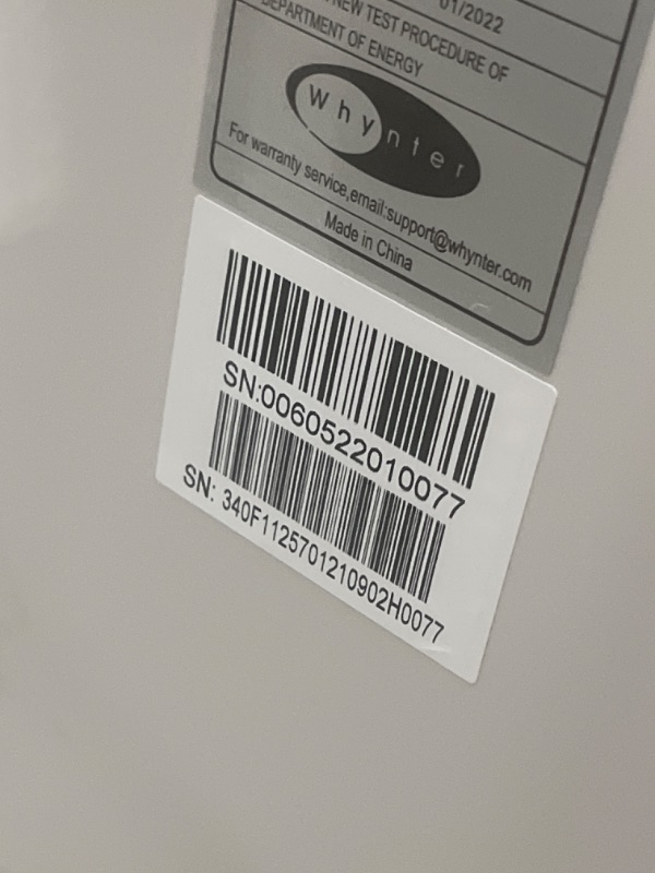 Photo 4 of 10,300 BTU (14,000 BTU ASHRAE) Portable Air Conditioner Cools 500 Sq. Ft. with Dehumidifier, Remote, and Filter in White


