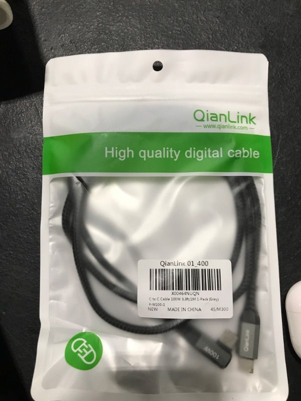 Photo 1 of 100W USB C to USB C Charger Cable, USBC to USBC Cable (3.3ft), Type C to Type C Fast Charging Right Angle for MacBook 13 15 M1 M2, iPad Pro 12.9/11/Air/Mini 6, iPhone 15 Pro max,Samsung S24 S23