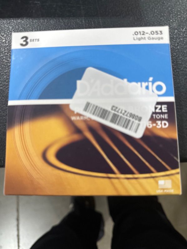 Photo 2 of D'addario Ej16-3d 12-53 Phosphor Bronze Light, 3 Pack