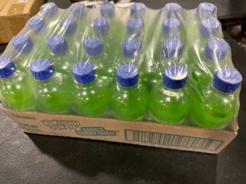 Photo 2 of (24 Bottles) Hawaiian Punch Green Berry Rush, 10 Fl Oz EXP 12/2024
