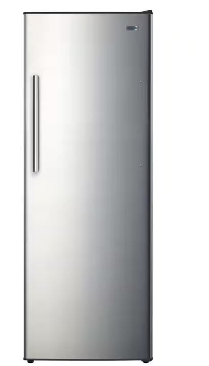 Photo 1 of 11 cu. ft. Convertible Auto Defrost Garage Ready Upright Freezer/Refrigerator in Stainless Steel, Energy Star


