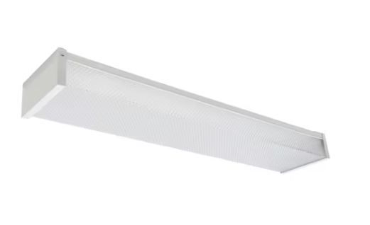 Photo 1 of 2 ft. 120-Volt 1900 Lumens White integrated LED Wraparound Light with Prismatic Lens
