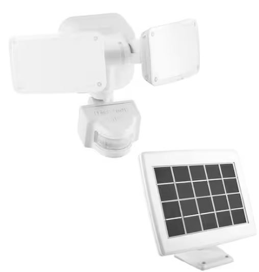 Photo 1 of 1000 Lumens 180° White Solar Powered Motion Activated Outdoor Integrated LED Flood Light
