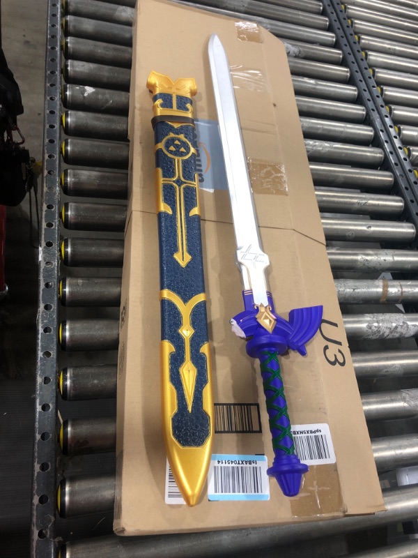 Photo 2 of otaku gear 37" Link's Foam Master Sword with Plastic Scabbard for Cosplay, LARP, Halloween, Collection