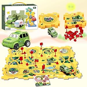 Photo 1 of 25PCS Children's Puzzle Track Car Game Set