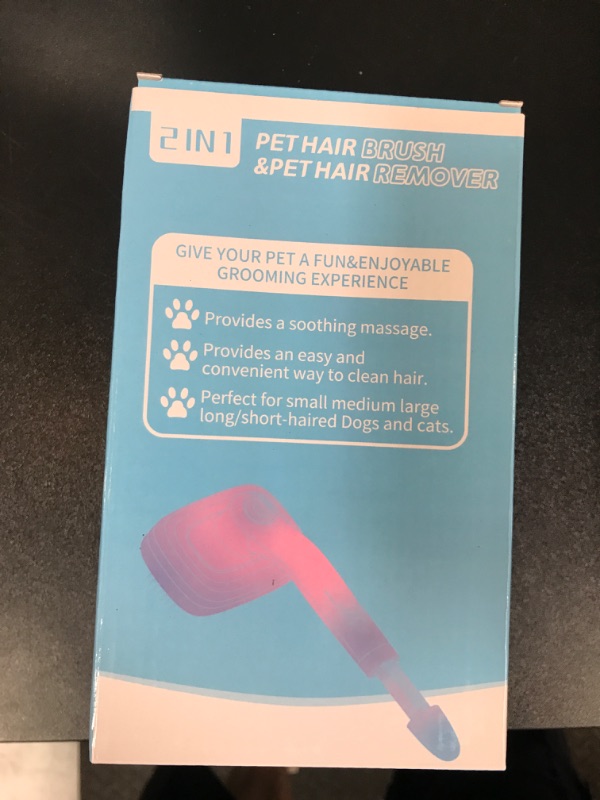 Photo 2 of 2 in 1 pet hair brush and pet hair remover