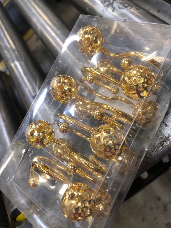 Photo 1 of 12pcs gold curtain rod hangers 