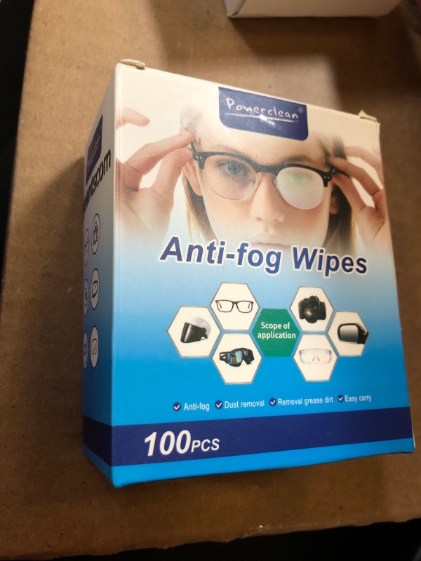Photo 1 of Anti Fog Wipes for Glasses (100-pack) | Pre-Moistened, Quick-Dry & Scratch-Free for Laptop Screens, Optical Lens, Goggles, Smart Phone Screens and Watch Screens