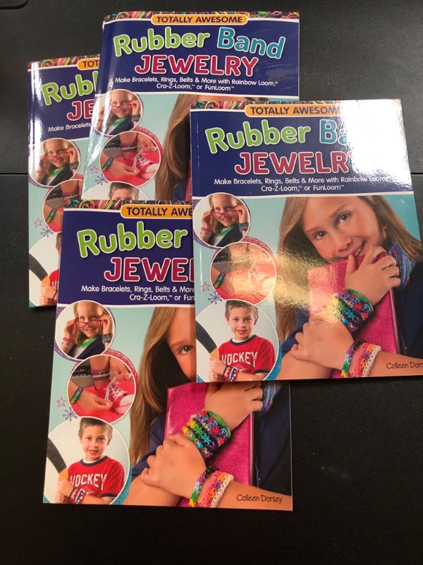 Photo 2 of  5 pack bundle 
Totally Awesome Rubber Band Jewelry: Make Bracelets, Rings, Belts & More with Rainbow Loom (R), Cra-Z-Loom (TM), or FunLoom (TM) (Design Originals) 12 Creative Step-by-Step Projects for Hours of Fun