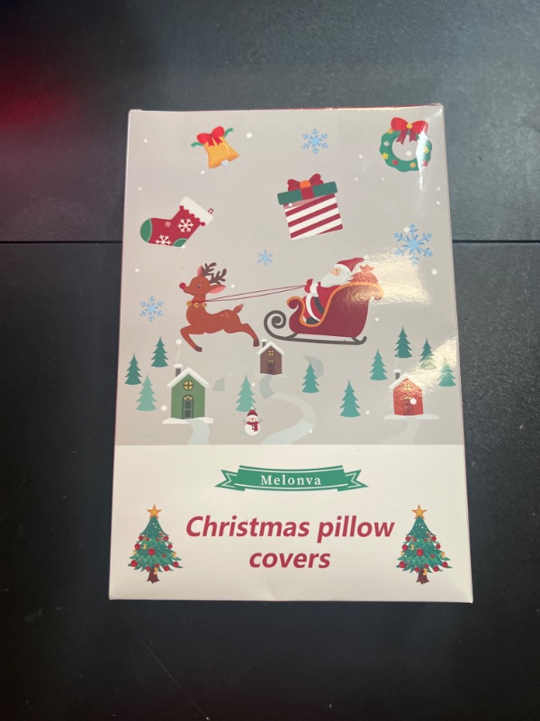 Photo 2 of  Christmas Decorations - Christmas Pillow Covers 18x18 Set of 4, Holiday Christmas Decor Home Sofa Couch Cushion Indoor Decorations