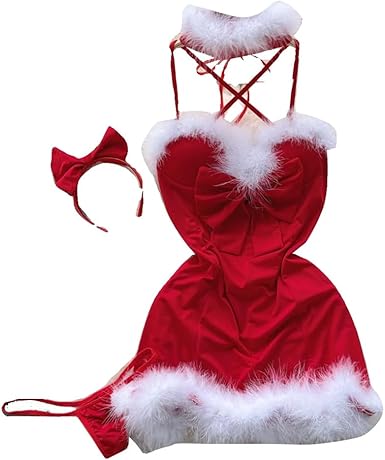 Photo 1 of Brand: Generic
Women's Sexy Club Christmas Uniform Bow Decoration Backless Halter Bandage Mini Dresses  S/M 