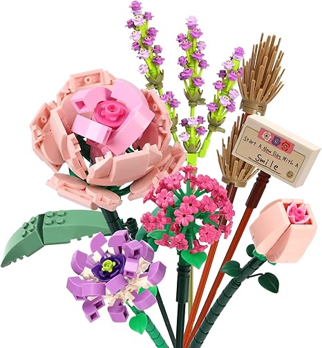 Photo 1 of Artificial Flowers Bouquet Building Kit Sets, Valentines Day Gift, Unique Decoration Home Accessories