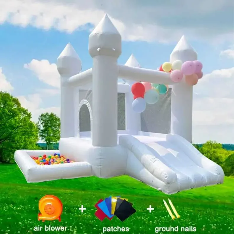 Photo 1 of ***Size Not Exact***9X9 Soft Play Inflatable White Bounce House with Slide and Ball Pit for Kids' Party