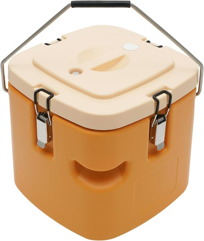 Photo 1 of Insulated Food Carrier, 2.5 Gallon Insulated Soup Container with Stainless Steel Barrel Food Warmer Insulated Food Coolers for Soups Cold Drinks