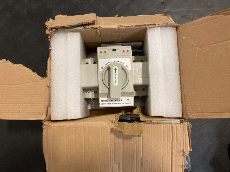 Photo 2 of Double Power Automatic Transfer Switch CNC Auto/Manual Switching Circuit Breakers YCQ1B-63 2P/3P/4P 63A Dual Power Automatic Transfer Switch AC230V 50/60Hz MCB (Size : 3P, Color : 63A)