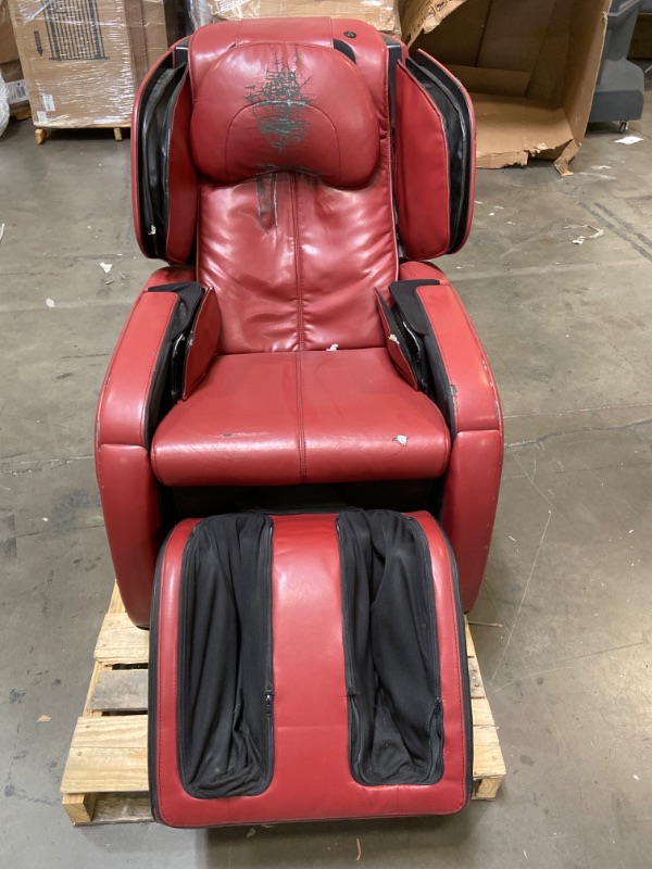 Photo 6 of (Cosmetic Damage)Human Touch Bali Full Body Stretch and Massage Chair | Advanced 3D Rollers | LCD Easy Remote | Cloud Touch | Relaxation to Recovery Modes | Red