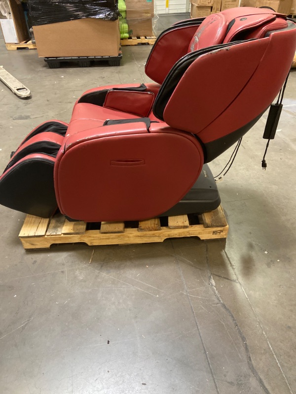 Photo 5 of (Cosmetic Damage)Human Touch Bali Full Body Stretch and Massage Chair | Advanced 3D Rollers | LCD Easy Remote | Cloud Touch | Relaxation to Recovery Modes | Red