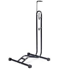 Photo 1 of 3-in-1 Bicycle Stands up to 6.5 cm Storage Stand up to 27.5 Inches Bicycle Size, Bicycle Maintenance Stand, Horizontal and Vertical Hanging, Height Adjustable, Anti-Slip, Black, 42.5 x 43.5