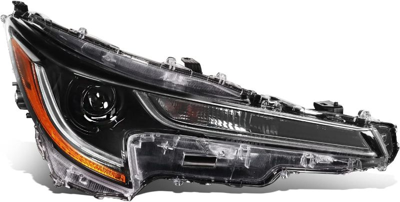 Photo 1 of DNA MOTORING OEM-HL-0152-R Right Side Headlight Compatible with 20-23 Toyota Corolla Sedan, Fits Base/L/LE Models, Black Housing Clear Lens Amber Reflector