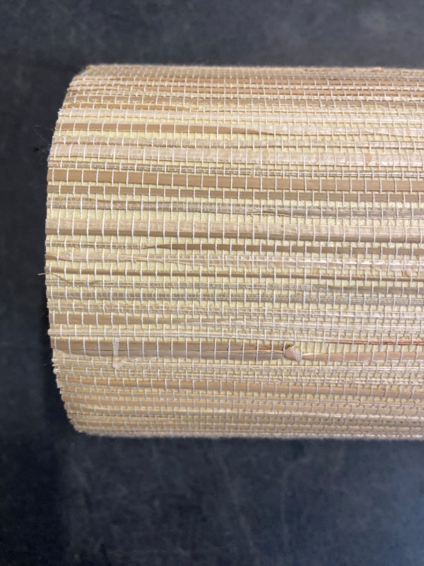 Photo 2 of (Unknown Length) Hand Weaved Wood Grass Paper Wallpaper, Grass cloth Wallpaper Textured Accent Wall Covering, Natural Grass Cloth Wallpaper Roll, Natural Fiber Wallpaper for Bedroom, Backdrop, Bathroom