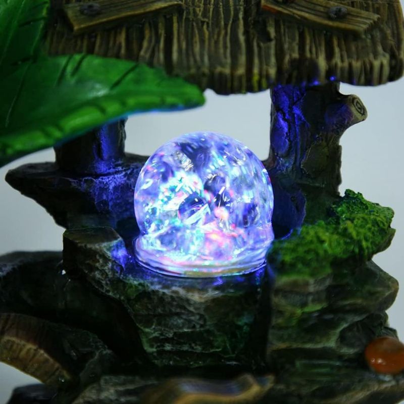 Photo 2 of FINAL SALE ***SOLD AS IS**** Creative with Led Light Tabletop Fountain Resin Elephant Zen Waterfall Fountain Home Living Room Desktop Decorative Indoor Fountain Gift (Missing The Water Ball)