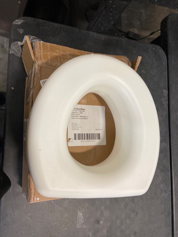 Photo 2 of HealthSmart Raised Toilet Seat Riser That Fits Most Standard (Round) Toilet Bowls for Enhanced Comfort and Elevation with Slip Resistant Pads, FSA HSA Eligible, 15.7 x 15.2 x 6.1" New and Improved Toilet Seat Riser