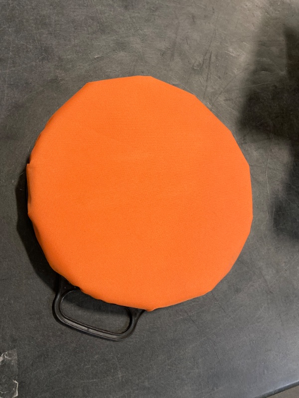 Photo 2 of Foxtune 360-Degree Swivel Bucket Seat, 5 Gallon Bucket Lid, Spin Bucket Seat Cushion, Silent, Comfortable, Water-Resistant, for Fishing, Gardening, Hunting and Camping (Orange)