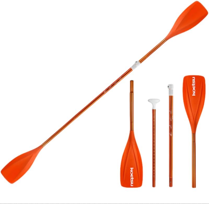 Photo 1 of KOETSU 4-Section Aluminum Alloy Single- and Double-Headed Dual-Purpose SUP Paddle, Detachable, 82.7 inches, Suitable for SUP, Kayak