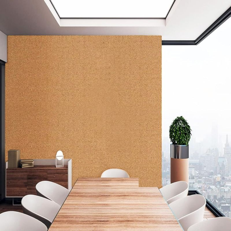 Photo 1 of Cork Roll 12" x 48", 1/4" Thick Non-Adhesive Small Bulletin Board Frameless Corkboard Sheet for Wall Office 1' x 4' Roll of Cork for DIY Projects