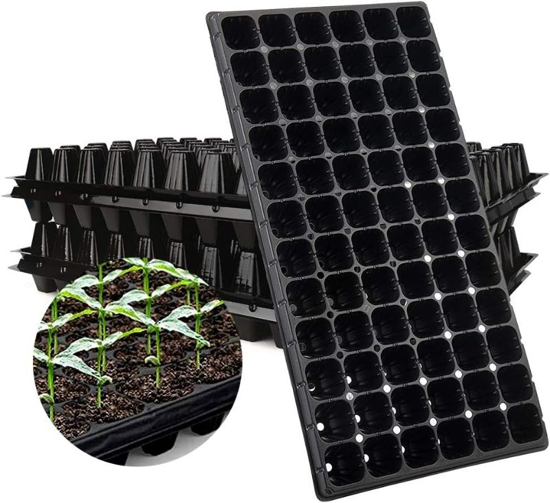 Photo 3 of 10-Pack Seed Starter Kit, 72 Cell Seedling Trays Gardening Germination Plastic Plant Growing Trays Nursery Pots Mini Plant Trays Grow Kit Tray Starting Trays for Seedling Germination