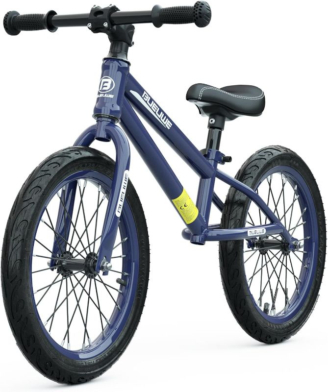 Photo 1 of Balance Bike 16 Inch for Big Kids Aged 4, 5, 6, 7, and 8 Years Old Boys & Girls, No Pedal Sports Training Bicycle, Adjustable Seat, Pneumatic Tires, Quick Assembly