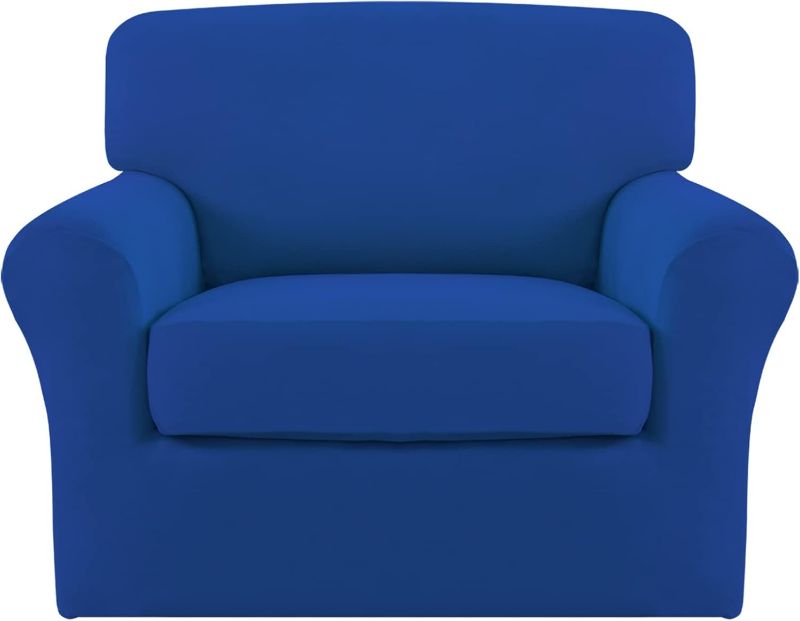 Photo 1 of 
Easy-Going 2 Pieces Microfiber Stretch Chair Slipcover – Spandex Soft Fitted Sofa Couch Cover Washable Furniture Protector with Elastic Bottom Kids Pet...