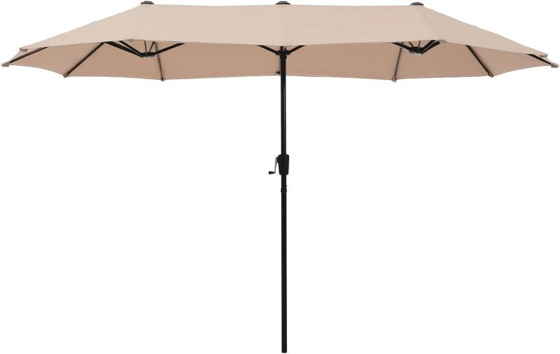 Photo 1 of HERA'S PALACE 13 ft Rectangle Patio Umbrellas Large Outdoor Umbrella with Crank Powerful UV Protective Table Umbrella Outdoor Patio for Backyard, Pool, Garden, Deck